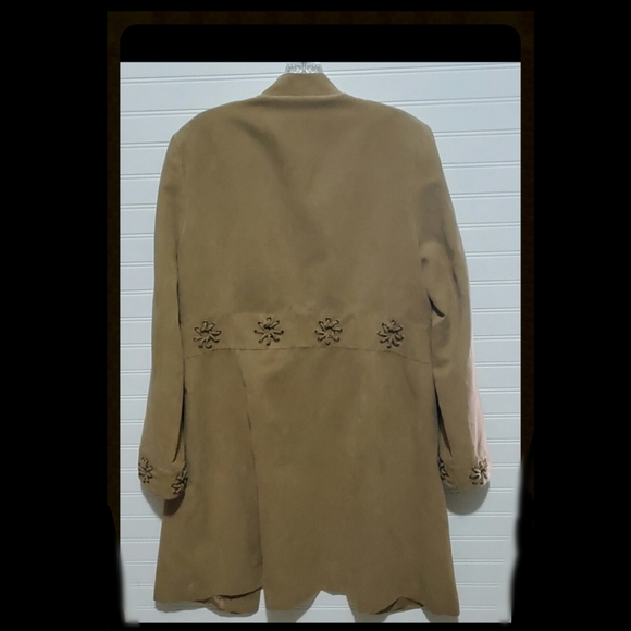 Sandra & Andre Faux Suede Camel Coat L - Picture 4 of 5